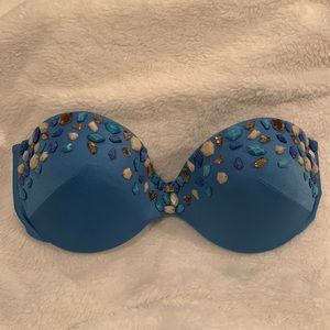 **RARE** Victoria’s Secret bandeau stone embellished bikini top